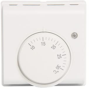 Termostato meccanico da 220 V, regolazione della temperatura, aria condizionata e riscaldamento a pavimento, termostato per ambiente, riscaldamento a pavimento, con interruttore on/off