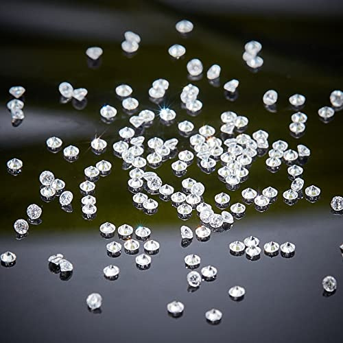 PandaHall Klarer Zirkonia-Stein, 2000 Stück 1 mm Grade A Facettierte CZ-Diamant-Strass-Edelsteine Kleine Zirkonia-Cabochons Mit Spitzen Rückseiten-Cabochons Für Ring-Ohrring-Armband-Nagelkunst