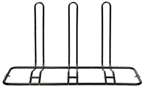 Schramm® 2-delat cykelställ i svart eller silver Golvstativ fristående cykelställ i aluminium 38 x 42 x 75 cm, Storlek:Für 3 Fahrräder