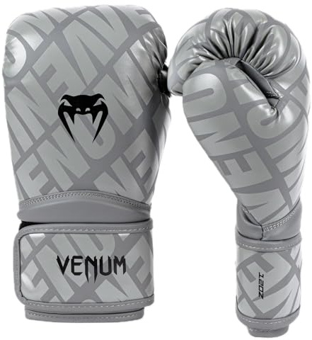 Venum Contender 1.5 XT Boxing Gloves - Grey/Black - 16-Ounce