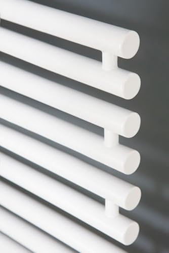 Ximax Badheizkörper Helene 50 mm Anschluss Weiß RAL 9003 - wertet seine Umgebung durch seine Eleganz auf und definiert das Konzept des Komforts neu (1271 mm x 500 mm)