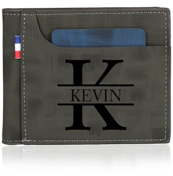 Grovjewfit Personalisierte Herren Geldbörse Mit Foto Name Gravur Individuelle Brieftasche Männer Portemonnaie Vatertag Geburtstag Geschenke Für Vater Ehemann