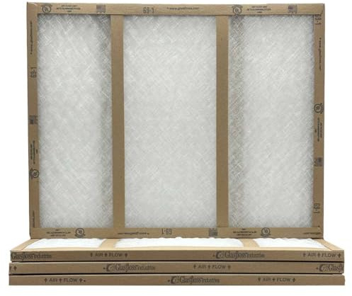 20x24x1 Glasfloss Fiberglass Air Filter, Double Strut, GDS Series, Made in USA, Actual Size: 19 5/8 x 23 5/8 x 3/4 (Box of 4)