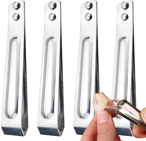 Confezione da 4 pelapatate in acciaio inox, pinzette per lische di pesce, pinze per lische di pesce, sbuccia l'aglio senza sforzo, dite addio all'aglio essenziale strumento per aglio