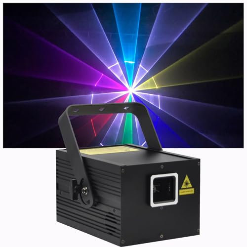 Party Disco Lights DJ Lights with Music Sound Activated 3D RGB Animation Stage Lights Compatible with DMX512 Controller, Beam Effect Scan Light for Parties Bar Nightclub Live Show