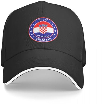 Outdoor Unisex Reine Baumwolle Split Kroatien Hrvatska Baseballkappe Militär Kappe Mann Golf Bekleidung Herren Mützen Damen
