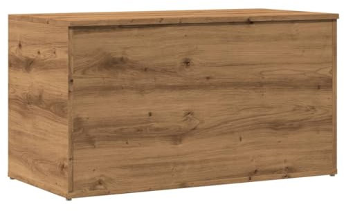vidaXL Cassapanca in rovere artigianale – Moderna scatola organizer in legno ingegnerizzato per soggiorno o camera da letto