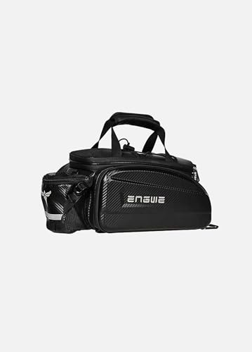 HillMiles Bicicletta Posteriore Grande Borsa Pannier Capacità 17-35L Impermeabile in Pelle di Carbonio Borsa Posteriore, Borsa Pieghevole Telaio Della Bicicletta