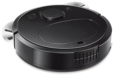 KWEZ aspirapolvere portatile Mini Aspirapolvere Robot spazzante intelligente per pavimenti, aspirapolvere silenzioso, con telecomando, per uso domestico(Black)