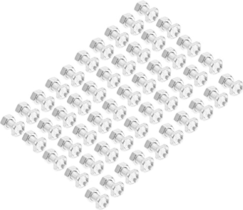 Toyvian 100 Sets Greenhouse Nuts and Square Head Bolts Set for Greenhouse Repair, Aluminium Clamping Knobs Bolts Accessories Kit for Garden Frame Construction