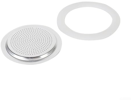 Silicone Rubber Gasket Seal for Coffee Moka Espresso Pot Replacement, Compatible with Various Sizes and Cup + Sieve Combinations (6 cup+sieve)