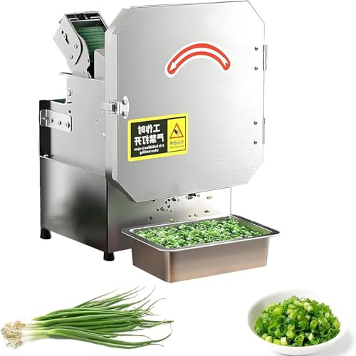 Cortador de verduras comercial, cortador eléctrico resistente, grosor ajustable, acero inoxidable, grado profesional