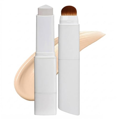 Stick Fond de Teint Changeant de Couleur Teint Foncé avec Pinceau – Couverture Complète pour Peaux Sombres, Formule Résistante à la Transpiration, Maquillage Adaptatif (Teint Foncé)