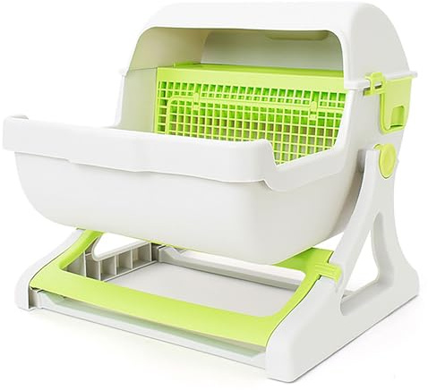 Lettiera per gatti autopulente, extra large, semi-automatica, con ingresso superiore, con paletta per una facile manutenzione e controllo degli odori