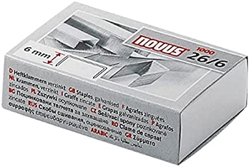 Novus 40-0056 Heftklammern und Refill-Kassetten 26/6 verzinkt 1000 stück