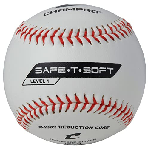 Champro Safe-T-Flight Baseball (White, 9-Inch)Pack of 12