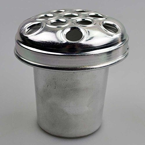 Angraves Silver Metal Grave Vase with Lid