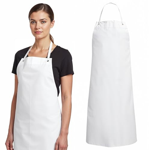 KLEEN CHEF Everyday General Use Polyester Dishwashing Apron | Extra Long Industrial Water and Oil Resistant Reusable PVC Leather