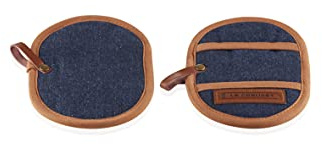 Le Creuset Topf-Griffschutz, 2er Set, Schmutzabweisend, Dunkles Denim Blau, 45900007760800
