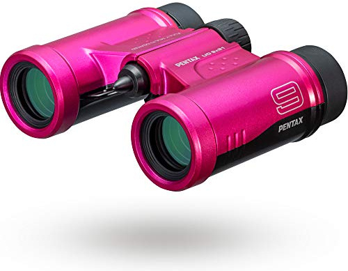 PENTAX 61815 Binoculars UD 9x21 - Pink - A bright and clear field of view, lightweight body with roof prism, Fully Multi-Coated optics, 9x magnification, Pink