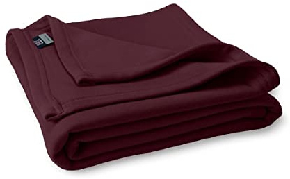 MV Sport Lightweight Sweatshirt Blanket Throw – Warm & Cozy, Breathable Oversized Fleece Knit, Couch, Bed, Travel, Cold Nights, and Outdoors – Soft Light Weight Blanket 54 x 84 Maroon