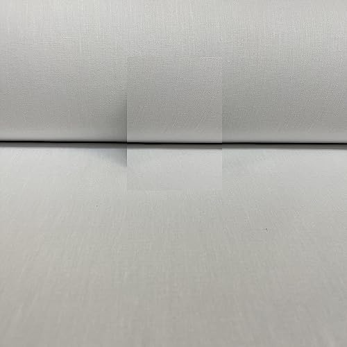 White Cotton Fabric by The Metre Plain 100% Cotton Fabric Ideal for Pillowcases Curtains, Bedding and Patchwork Weight 60 Inches Wide (1 Meter)