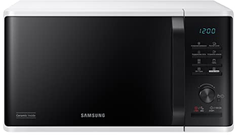 Samsung, Freistehend, Mikrowelle Grill Advanced, MG2AK3515AW/ET, knuspriges Kochen, Mikrowelle + Grill 800 W + 1100 W, 23 l, 49 x 27,5 x 39 cm, Weiß