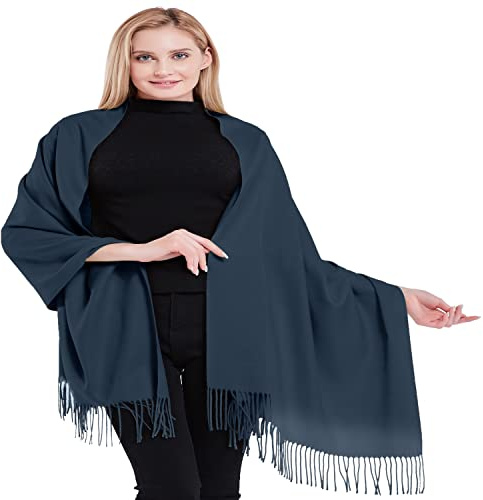 CJ Apparel 100 % kashmirsjal pashminasjal sjal sjal handgjord i Nepal ny, Mörkgrått, en storlek