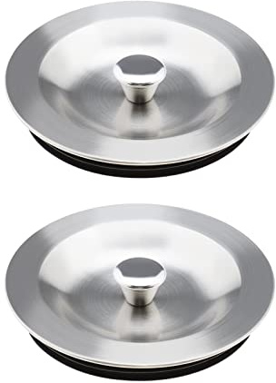 The Lord of the Tools 2 Stück Abflussstopfen für Küchenspülen 90 mm 304 Edelstahl Verschlussdeckel, Spülenstopfen mit Gummidichtung für 110 mm Durchmesser, Abflussloch für Küchenspüle