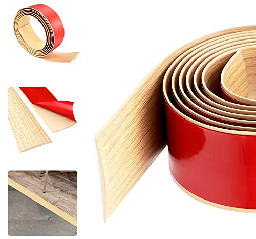 DIKEBAO Übergangsschiene Selbstklebend Übergangsleiste Laminat Abschlussleiste Vinyl Abschlussprofil PVC Übergangsprofil 2m Teppichschienen Vinylboden Abschlussleiste für Teppich Boden (Gelbe 40mm)