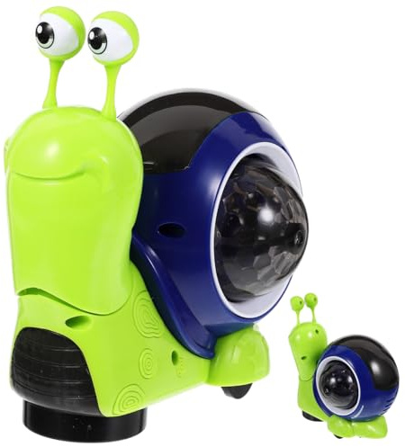 Toddmomy Electric Crawling Snail Toy - Musical Light up Baby Toy with Moving Shell, Soft Silicone Eyes, and Flashing Lights for Sensory Development and Tummy Time