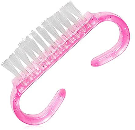 1 cepillo de uñas acrílico para limpieza de uñas, lima de manicura pequeña, pedicura, ángulo suave, herramienta para quitar el polvo