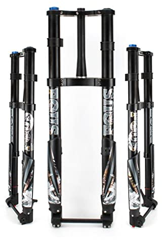 ZECHAO 170mm Reiseluftgabel,26-Zoll Fat Reifen Fahrrad Doppelschulter Vorderradgabel, 15 * 150mm Reifen Innerhalb Von 4,8 Beach Bike,Snowbike Fahrrad Federgabel