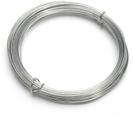 Abacus Range Galvanised Garden Wire 1.2mm x 20m Long, Silver Rust Resistant Metal Wire Coil Ideal for Plants, Crafting, Netting, Repairing, Gardening, Hanging, and Fencing