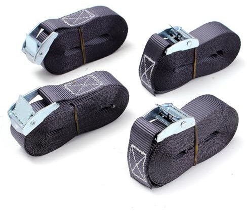 Ratschengurte Zum Festbinden 4 STK Auto Spannseil Ratschengurte Zurrgurte 5/6Mx25mm Gepäcktasche Ladung Zurrgurt Metallschnalle Starker Ratschengurt Spanngurte Mit Ratsche(5mX25mm)