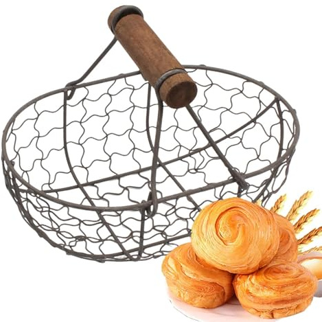 Panier À Œufs – Panier À Fruits, Panier De Rangement Pour Pique-nique | Paniers À Painss Avec Poignée Confortable, Panier À Œufs Vintage, Panier À Œufs De Poule Pour Cuisine, Salle À Manger, Salon