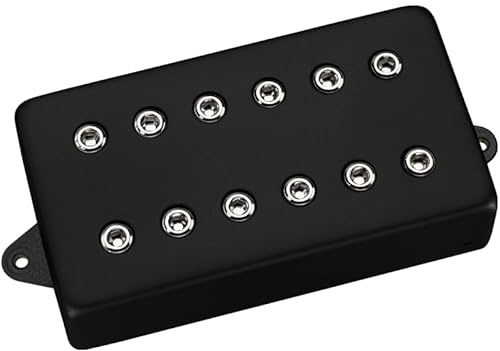 DiMarzio DP 219FKK+N D Activator Neck Humbucker E-Gitarren Tonabnehmer, Schwarz Metal Cover