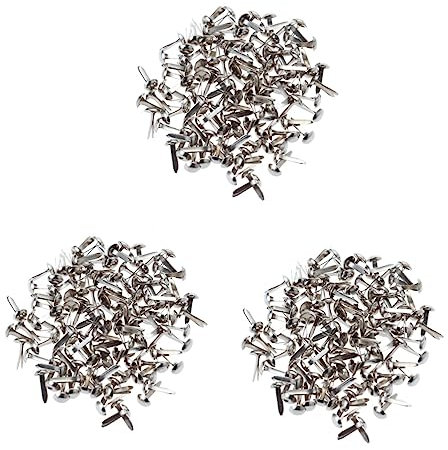 SEWACC 300 STK Mini-Brads scrabbook scrabook briefmarken kiloware farbige dekoringe Handwerk für Mini Runde Brads für Papierhandwerk Pastell Brads Handwerk Brads kleine runde brads Silver