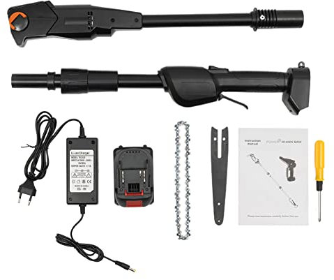 21V Akku Teleskop-Astsäge Hochentaster Astsäge Motorsäge Ladegerät Baumsäge 550WTeleskop-Astschere Baumschere mit 125 cm verstellbarer Länge