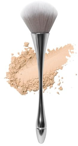 Kabuki - Pennello per make-up in polvere, pennello per trucco per viso, grande copertura, in polvere minerale per bronzo, fondotinta, blush Buffing (XMY BLUE1-DE)