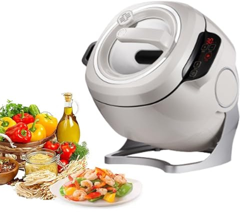 twostronking Automatischer Topfrührer, Mit Innentopf Aus Edelstahl Und Smart Touch Panel, Feuereinstellung Mit DREI Geschwindigkeiten, 1-99 Min. Zeiteinstellung, Zum Pfannenrühren, Schmoren, Kochen