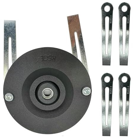 Dxyue 1 Cutter Plate 6 Metal Trimmer Blades Set for Einhell GE-CT 18 Ll Cordless Grass Trimmer, Metal Replacement Blade Construction Ensures Long Lasting Cutting Performance