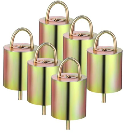 Kisangel 6stücke Gestimmte Kuhglocken Kleine Kuhglocken Anhänger Laute Schafglocken Vintage Verlust Vieh Glocke Klar Robust Leicht Zu Tragen