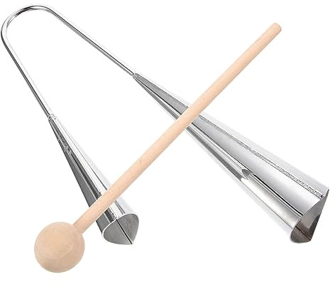 GOOHOCHY Kuhglocke Metall Schlaginstrument Musikinstrument Training Spiel Outdoor Aktivitäten Handliches Design Geringes Gewicht Einfache Handhabung