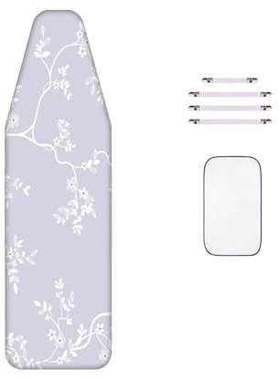 WTAIS Copriasse da Stiro Grande 160x60cm, Extra Spesso - Design A Due Strati, Ottima Penetrazione del Vapore, Coperture da Stiro con Chiusure