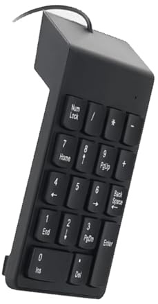 WKabnkn Teclado numérico pequeño ergonómico de 18 teclas para laptop, PC, computadora de escritorio y más resistencia al agua y escritura cómoda