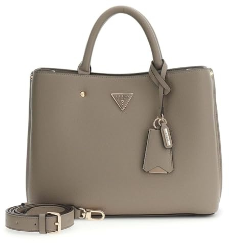 GUESS Schultertasche Meridian II Girlfriend Satchel Dark Taupe