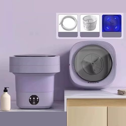 Machine à laver portable, petite machine à laver 2 en 1, mini-machine à laver pliable et essoreuse, nettoyage des sous-vêtements, vêtements de bébé, chaussettes, petits articles délicats (ve