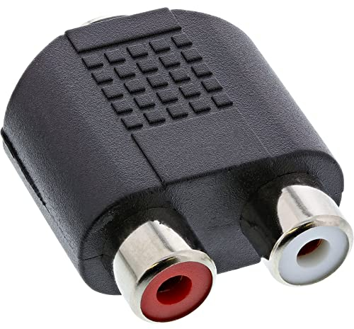 InLine 99346 Audio Adapter, 3,5mm Klinke Buchse Stereo an 2x Cinch Buchse