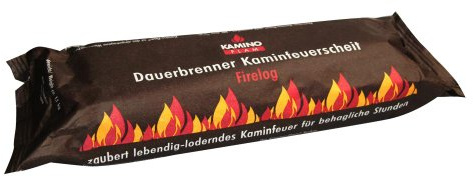 Spar-Set: 60 Stück (6 Kartons á 10 Stück) KaminoFlam® - Kaminfeuer Dauerbrenner Kaminfeuerscheit, Brennstoff für Kaminofen, Holzofen, Kachelofen